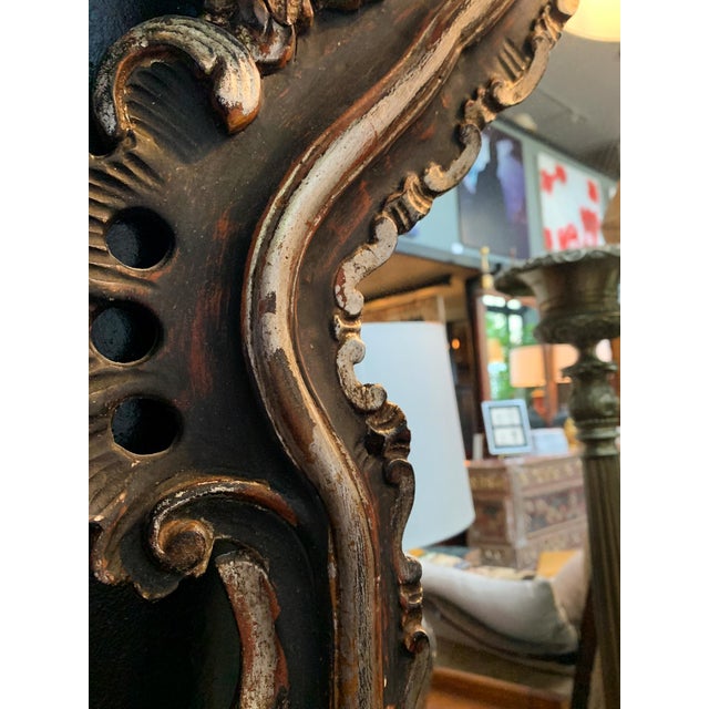 Wood Early 20th Century Italian Carved Giltwood Wall Mirrors - A Pair For Sale - Image 7 of 16