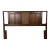 Mid-Century Walnut Headboard, Vintage Full/Queen, Woven Center Panel For Sale