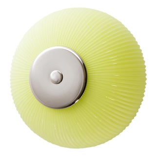 Nickel Lemon Yellow Opal Glass Candy Eyes Wall Lamp by Magic Circus Editions For Sale