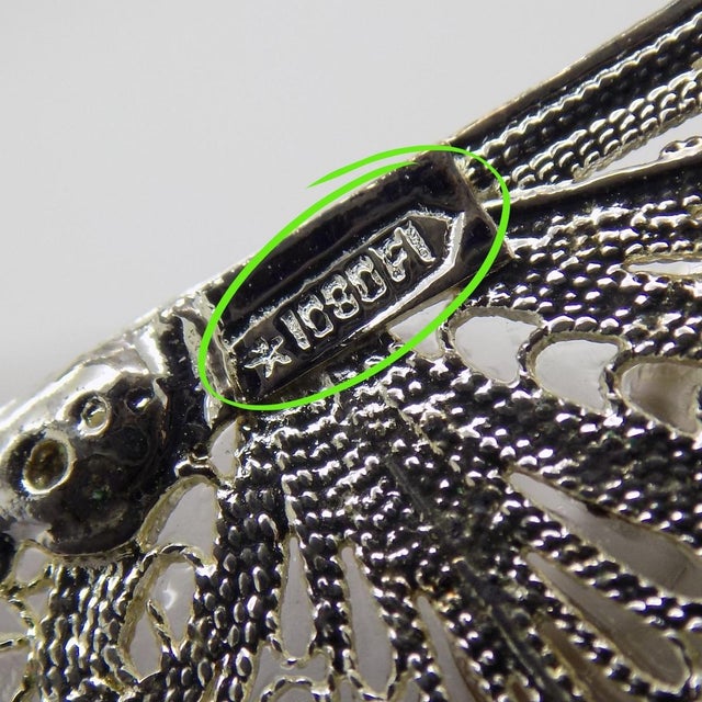 Italian Vintage Italian Handmade Genuine Silver and Stone Sailing Ship Decorative Figure Sculpture For Sale - Image 3 of 11