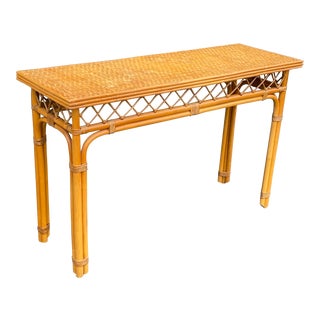 Vintage Used Rattan Console Tables Chairish