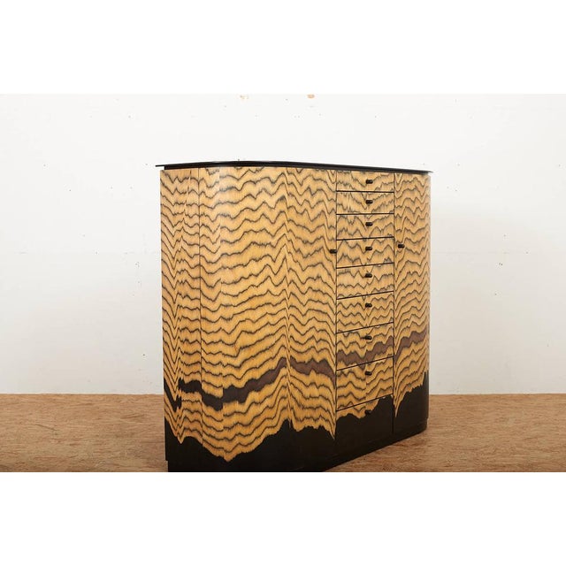 Wood Curtained Sideboard in Tigerwood by Hans Eichenberger, 1980s For Sale - Image 7 of 14