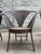 Rare to market, welded steel bistro/patio chairs. All original wear and heavy developed patina to the sculptural rounded...