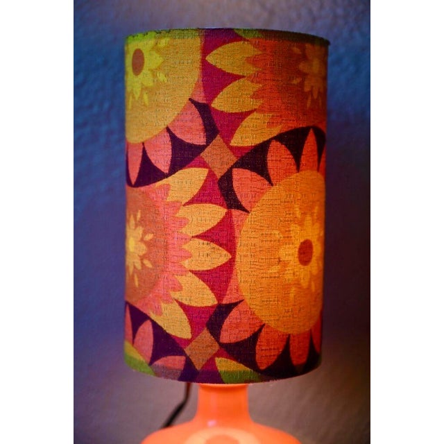 Vintage Orange Glass Table Lamp, 1970s For Sale - Image 11 of 14