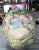 Up for sale is a 1980s Chinese Famille Rose Porcelain Peach-Form Offering Box. It measures 5 3/8" tall, 6" wide, and 4...