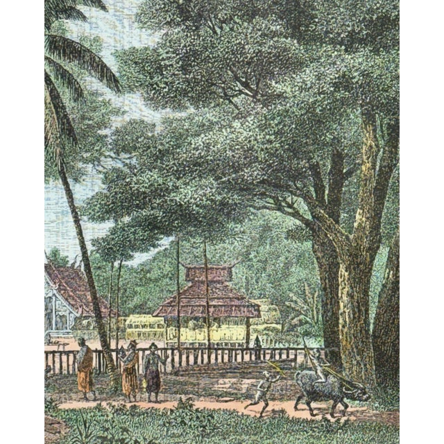 Elevate your walls with this striking vintage British Colonial style framed landscape print, an exceptional find for...
