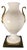 Venini Primavera in Murano, White Opaline Glass with Gilt Handles, Chiseled Bronze Base, 20th Century For Sale