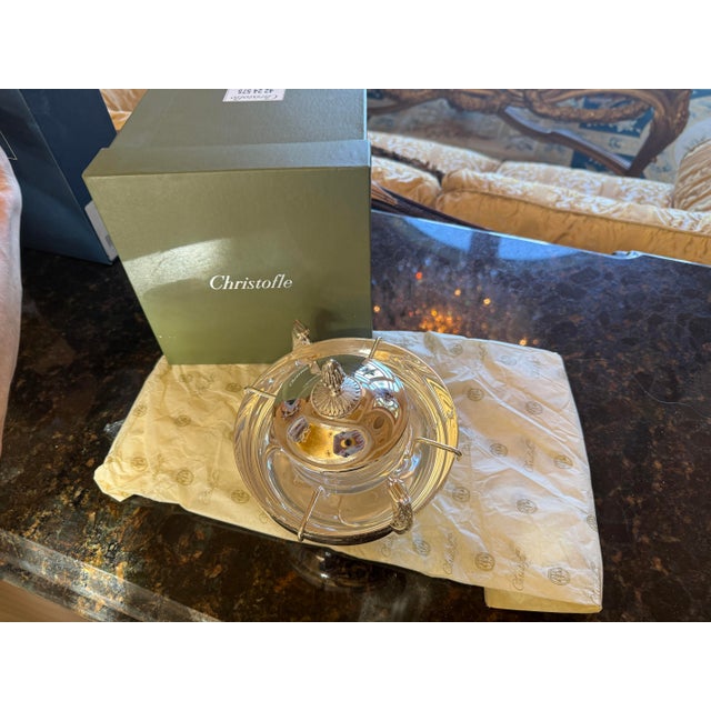 Christofle 1980s Christofle Silver-Plated Caviar Serving Set With Box For Sale - Image 4 of 5