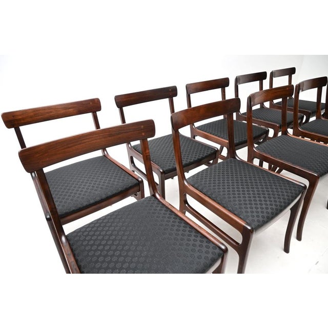 Vintage Danish Dining Chairs by Ole Wanscher, 1960, Set of 10 For Sale - Image 4 of 11