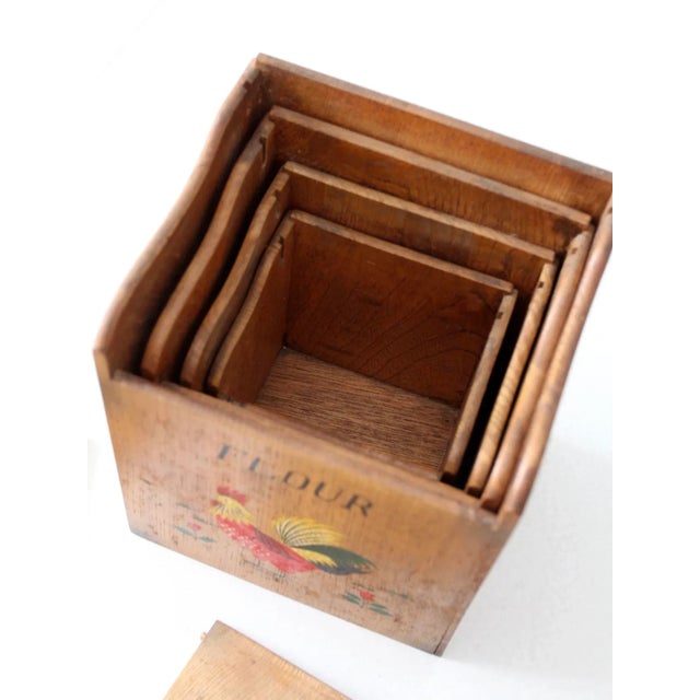 Mid-Century Modern Mid-Century Kitchen Rooster Canisters - Set of 4 For Sale - Image 3 of 10