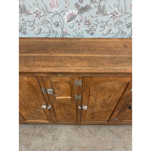 Wood Oak Sideboard with Icebox, 1900s For Sale - Image 7 of 18