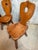 Late 19th Century Set of 4 Vintage Alpine Bavarian Heart-Cutout Plank Chairs (Brettstuhl) For Sale - Image 5 of 13