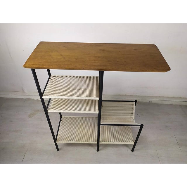Black Vintage Oak Shelf, 1960s For Sale - Image 8 of 18