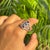 1 Ct Blue Sapphire & Diamond Multi Row Statement Ring Size 5.5 in 14k White Gold For Sale - Image 12 of 16