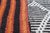 Boho Chic 1970s Vintage Handmade Wool Cotton Black Orange Runner Rug For Sale - Image 3 of 11