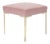 Astor Petite Brass Ottoman in Blush Mohair by Montage For Sale