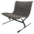 Italian Chromed Metal and Black Fabric Model Luar Club Chair by Ross Littell for ICF De Padova, 1960s For Sale