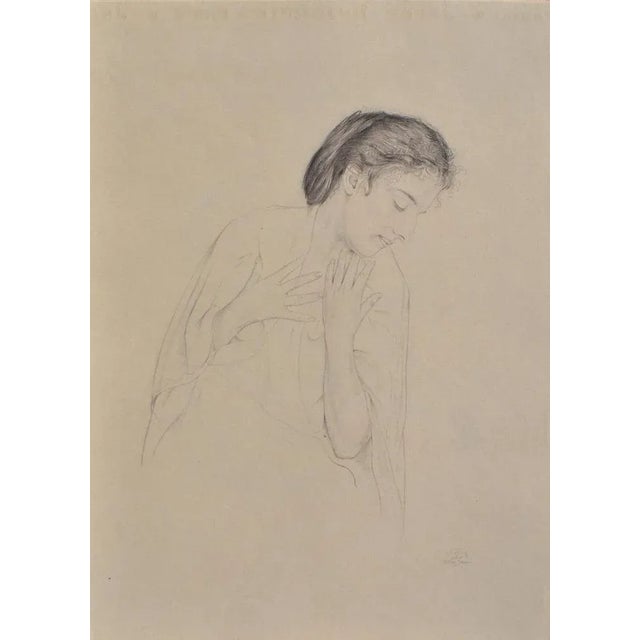 Walter Sauer, Woman in Profile, Signed Engraving For Sale - Image 8 of 8