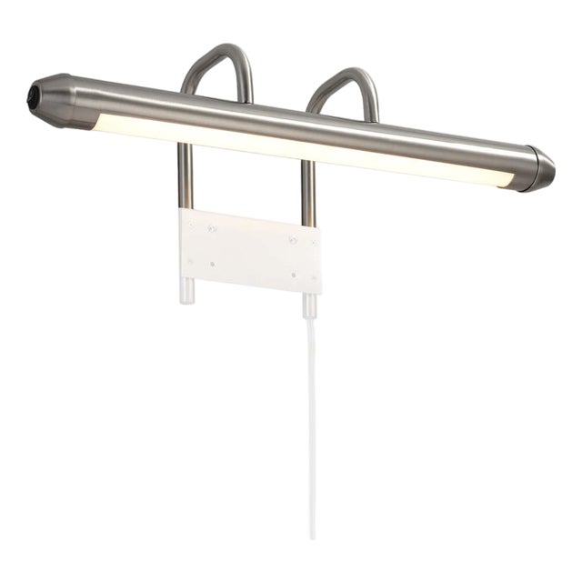 Bradley Bar Wall Light - Satin Nickel Body Steel, Plug-In For Sale