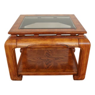 Vintage Century Furniture Burlwood End Table For Sale