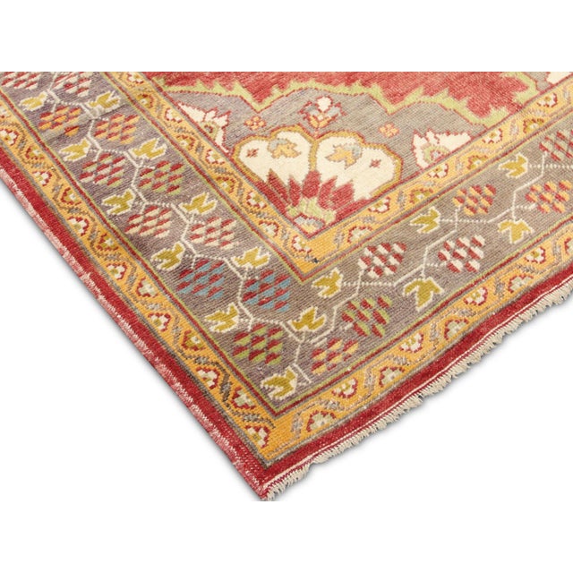 Traditional 1960s Turkish Oushak Rug For Sale - Image 3 of 5