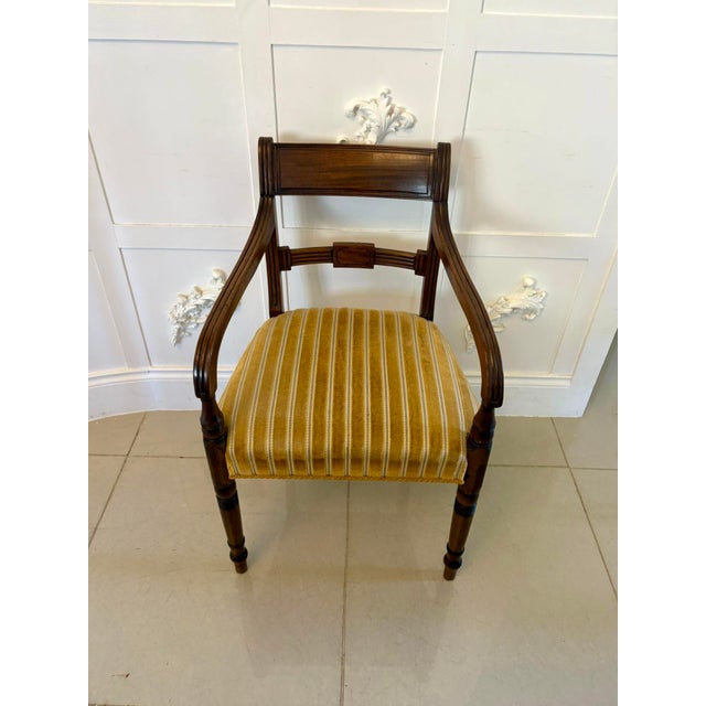 Wood Set of Antique George III Mahogany Desk Chairs, 1800 For Sale - Image 7 of 13