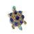 Baroque Bochic "Orient" Vintage Opal & Blue Sapphire Turtle Brooch 18K Gold & Silver For Sale - Image 3 of 18