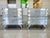 Pair of Italian mirrored chests of drawers or nightstands in the Hollywood Regency style, made in the 1980s. Structurally,...