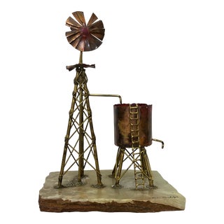 1980's Brutalist Copper Sculpture For Sale