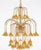 Vintage Gold Rain Chandelier with Crystals and Murano Glass Flowers, Italy, 1966 For Sale - Image 15 of 15