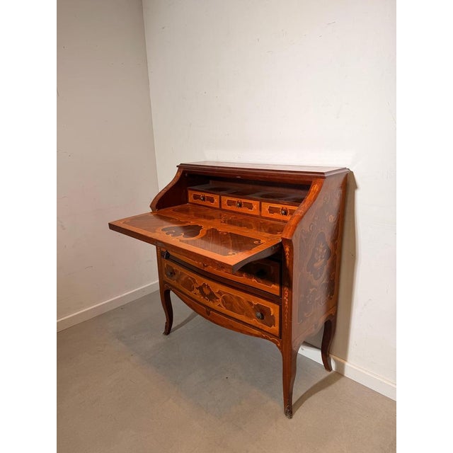 Secretaire in Marquetry For Sale - Image 4 of 5