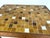 Wood Danish Modern Mid-Century Mosaic Tile Top Side Table With Tapered Legs & Brass Sabots For Sale - Image 7 of 9