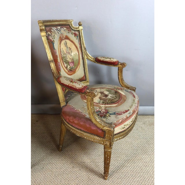 Louis XVI Armchairs, 19th Century, Set of 2 For Sale - Image 12 of 14