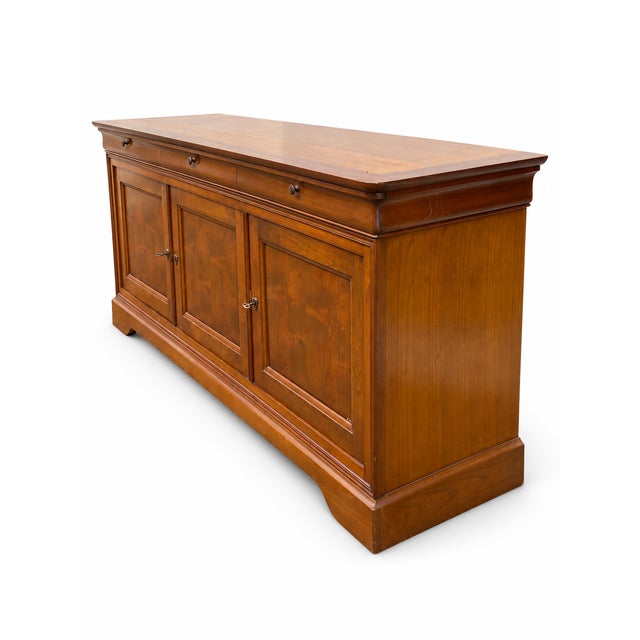 French Louis Philippe Style Bookcase in Fruitwood, 1960s For Sale - Image 16 of 18