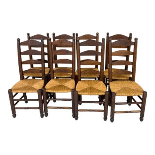 Set of 8 Vintage 1950s Chairs From France For Sale