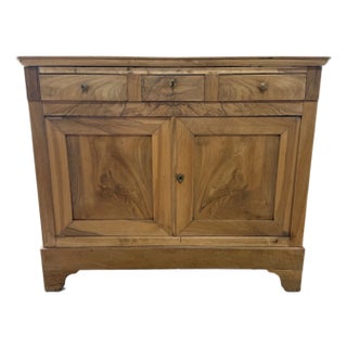 19th Century French Louis Philippe Solid Walnut Bleached Sideboard / Buffet. For Sale