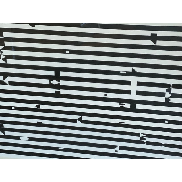 1970s Yaacov Agam Rare Original Color Silkscreen Espace Op Artwork For Sale - Image 5 of 11