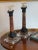Very unusual French Antique Pair of Column Marble & Glass Candlesticks or Candleholders. I found them in Paris... Very...