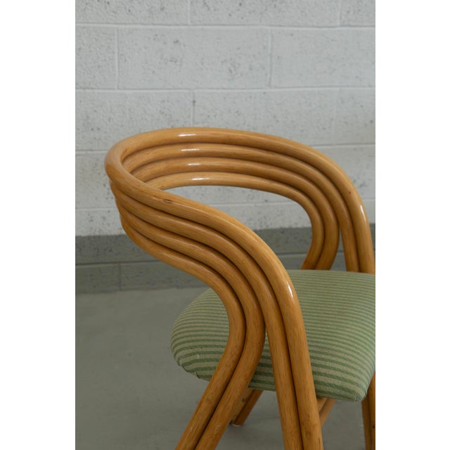 Curved Bamboo Chairs by Axel Enthoven for Rohe, 1970, Set of 6 For Sale - Image 10 of 12
