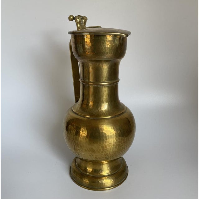 Large Vintage Brass Jug For Sale - Image 3 of 12