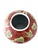 Ceramic Vintage Ginger Jar Large Red Chinoiserie Lidded Jar With Leaf and Butterfly Design Made in Shanghai For Sale - Image 7 of 11