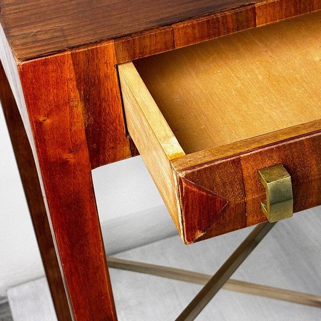 Brown Mid-Century Modern Austrian Console Table by Oswald Haerdtl, 1950s For Sale - Image 8 of 13