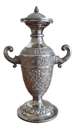 Small Antique Empire Silver-Plated Vase from WMF, 1920s