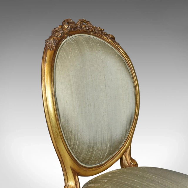 Mid 20th Century Mid 20th Century French Gilt Wood Salon Chair For Sale - Image 5 of 10