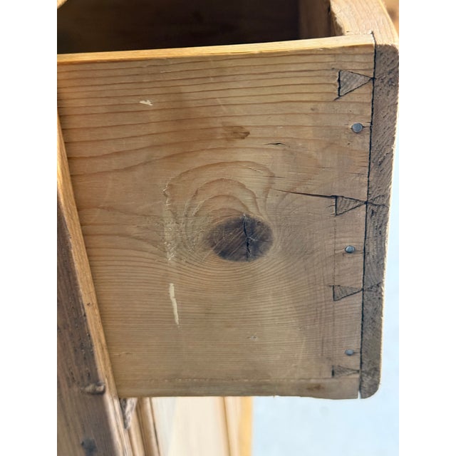 Antique Pine Two Piece Dresser From England For Sale - Image 18 of 18