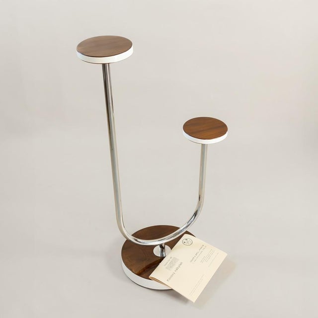 Vintage Plant Stand by Vichr and Co., Czechoslovakia, 1930s, in Restored conditions. Designed 1920 to 1949 This piece is...