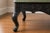 Vintage French Provincial Black & Olive Green Carved Coffee Table With Grape Motif For Sale - Image 4 of 4