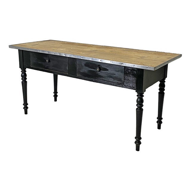 Rustic Console or Worktable, 1950s For Sale