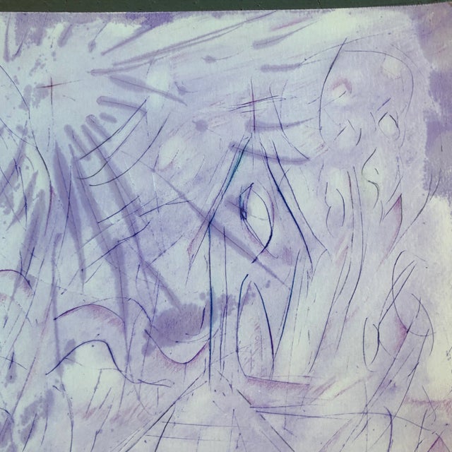 Abstract Original Peter Duncan Abstract Encaustic/Drawing Signed For Sale - Image 3 of 5