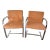 Pair of Mid Century Modern Milo Baughman Style Chrome & Ultrasuede Club Chairs For Sale